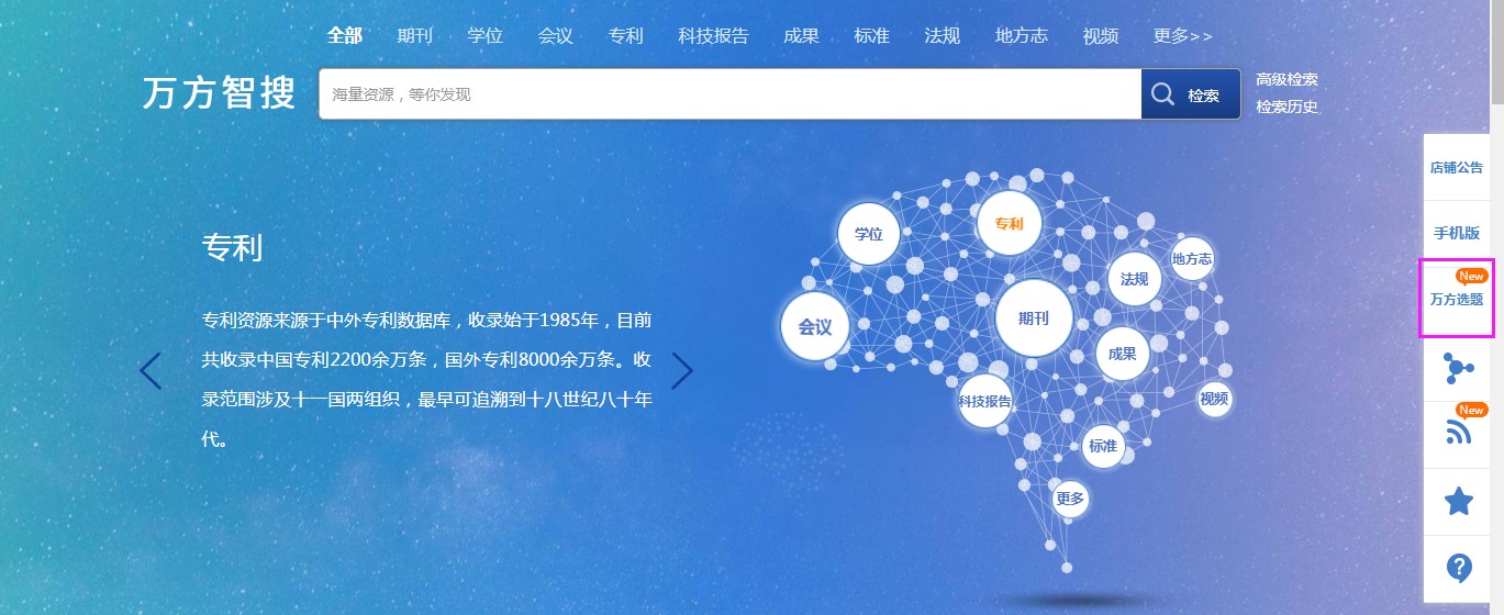 万方选题